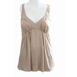 Brunello Cucinelli Camisole Top Champagne Silk Cami Satin Made In Italy M